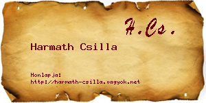 Harmath Csilla névjegykártya